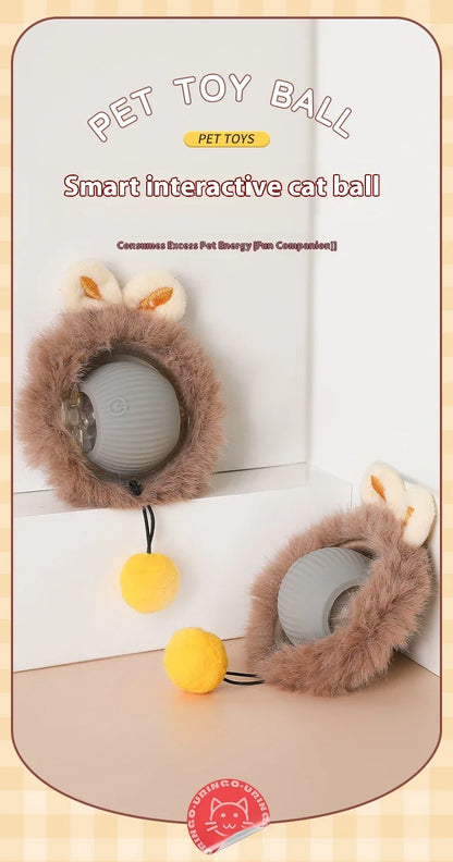 New Smart Cat Dog Toys Automatic Rolling Ball Fake Tail Rechargeable Electric Cat Bite Resistant Interactive Toy Pet Products