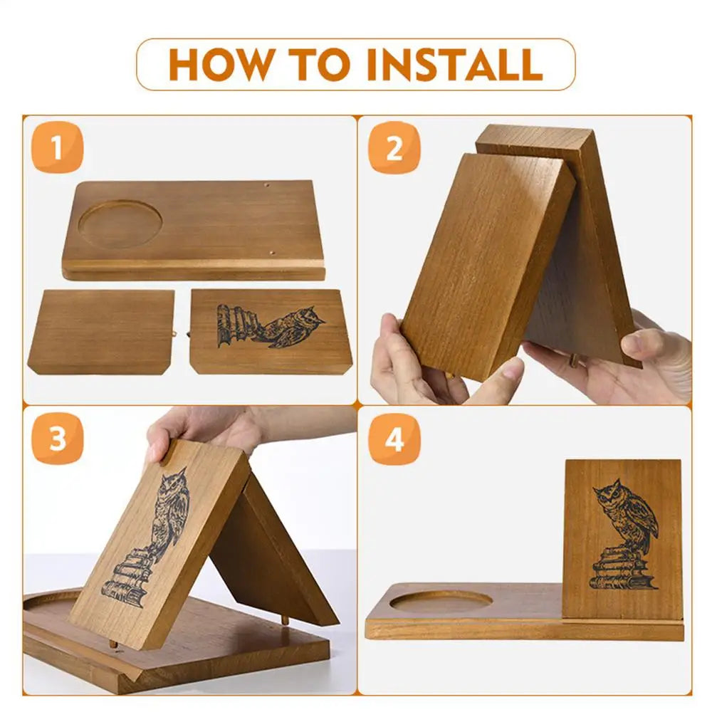 Book Nook Reading Valet Tiny Bookshelf Decorative Reading Book Stand Creative Bedside Book Holder Tabletop Bookshelf For Home