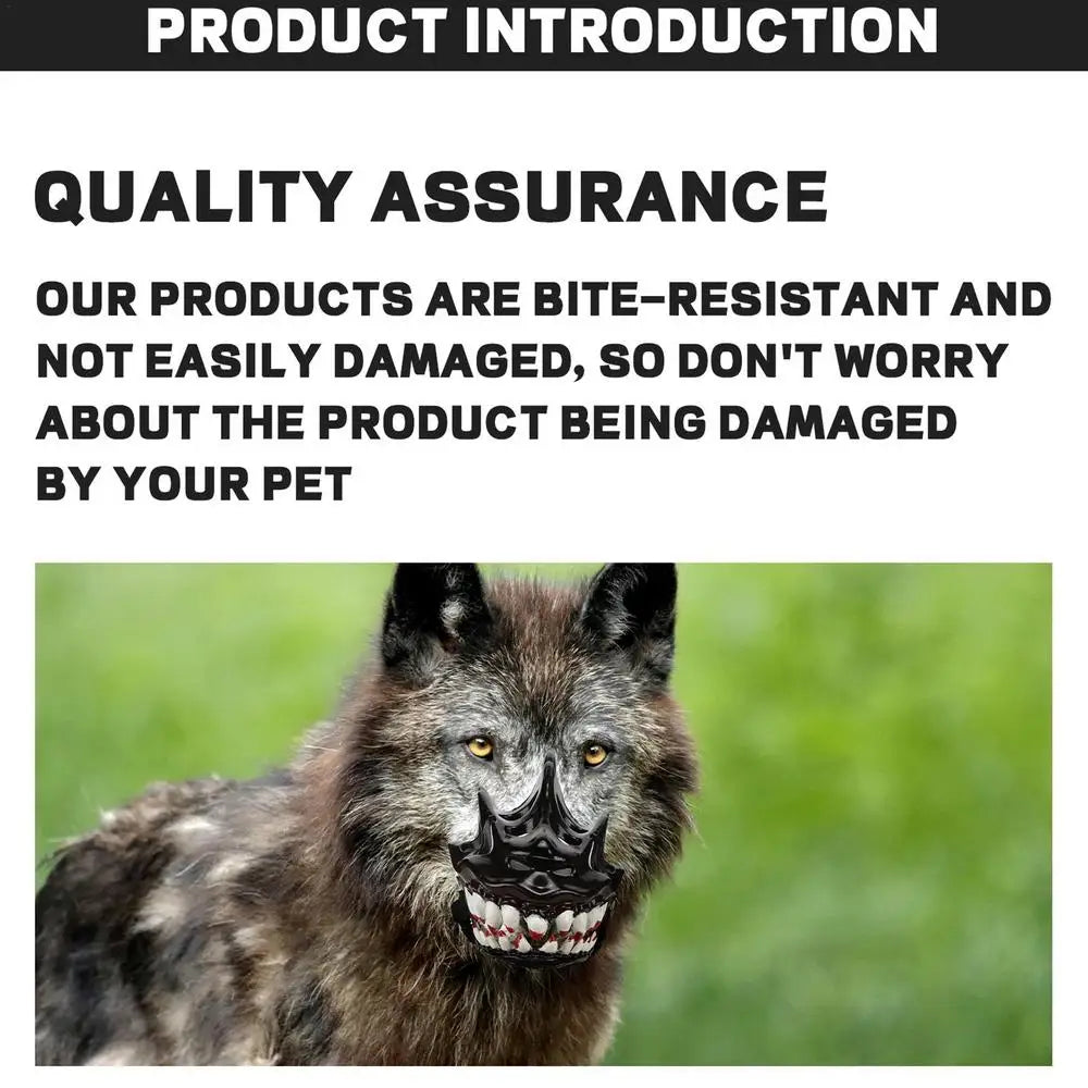Halloween Dog Muzzle With Teeth Creepy Dog Costume With Large Teeth Spooky Prop Halloween Dog Costume Hilarious Dog Muzzle