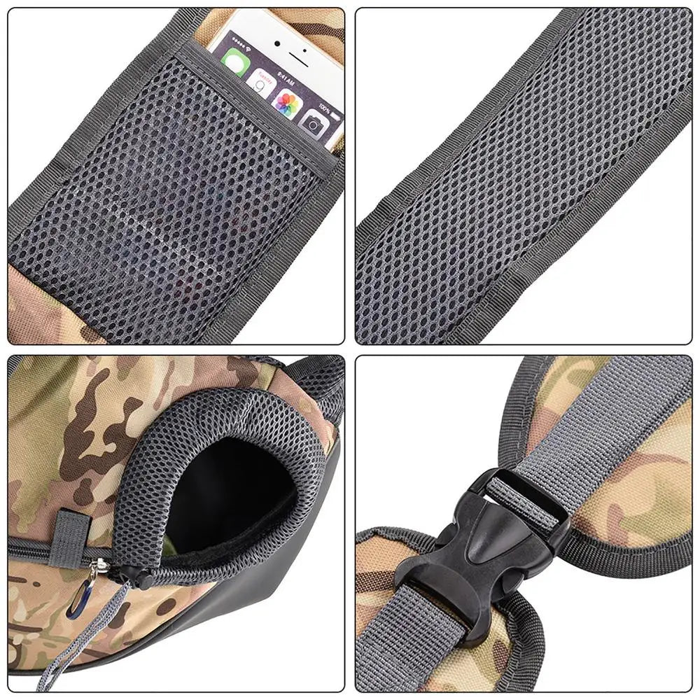 Dog Cat Sling Carrier Breathable Crossbody Puppy Carrying Purse Bag Thick Padded Adjustable Shoulder Strap Sling Bag Carrier For