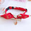 Cute Japanese Print Pet Dog Collars Bunny Ears Shaped Necklace for Cats Spring Decorate Puppy Supplies Neck Wear Cat Accessories