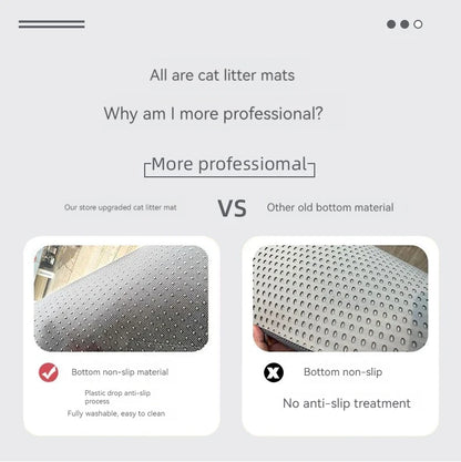 Waterproof EVA Cat Litter Mat 60*90cm EVA Double Layer Pet Litter Box Mat Non-slip Sand Cat Pad Cat Litter Cleaning 6 Colors