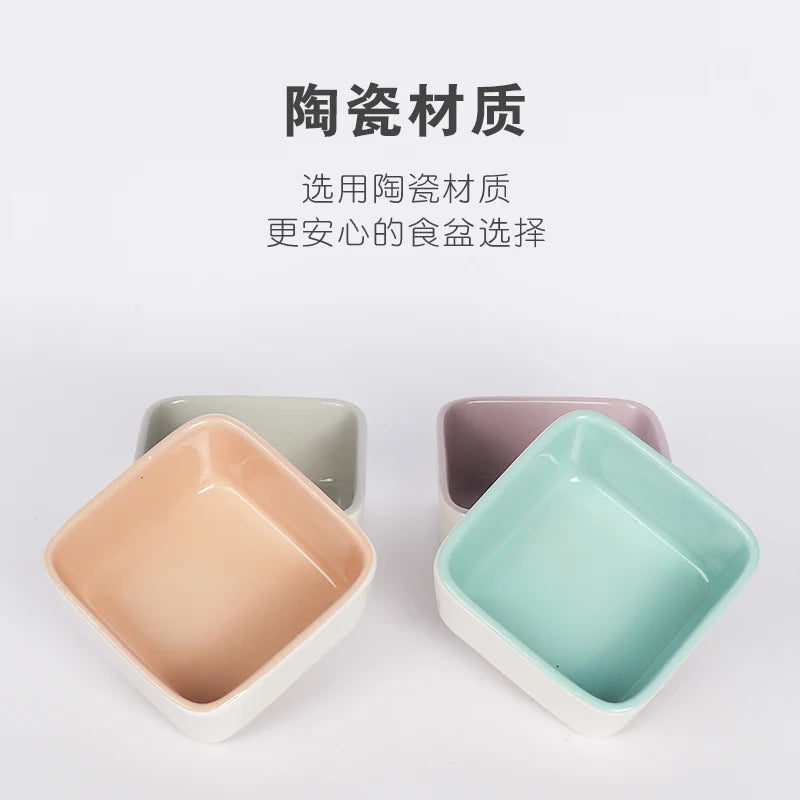 Hamster bowl ceramic chipmunk eating bowl honey squirrel grain bowl hedgehog food bowl food box food bowl feeder