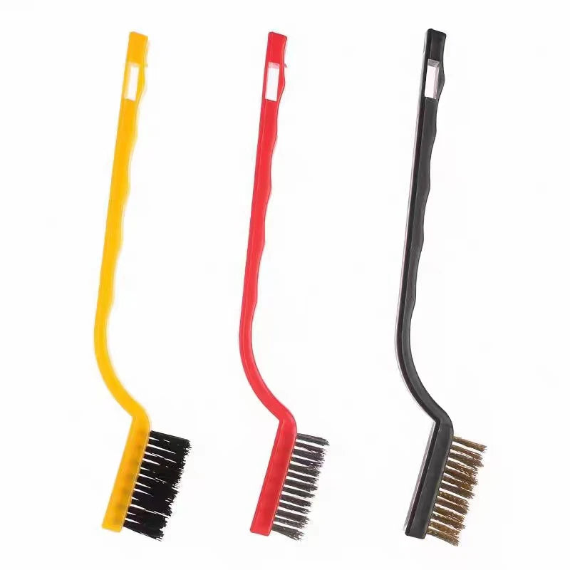 15cm Steel Wire Brush Aquarium Algae Cleaning Brush Nylon Brush Aquarium Cleaner Fish Tank Stain Cleaning Tools Accessories 3pcs