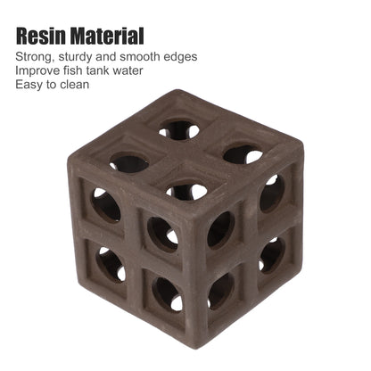 UXCELL Aquarium Hideaway Rock Cave Decoration Parts Resin Fish Shrimps Shelter Pottery House Canister Fish Tank Accessories