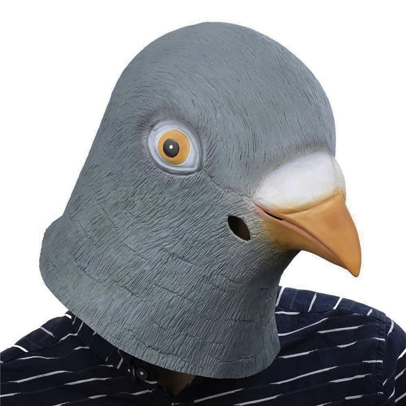 Headgear Pigeon Mask Super Cute Sparrow Mask Latex Animal Headgear Green Bird Headgear Day Dove Creative Party Accessories
