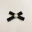 Elegant Black Chihuahua Dog Accessories Pearl Floral Party Hairpins for Kittens Long Hair Wear Bow Tie Necklace Pet Products