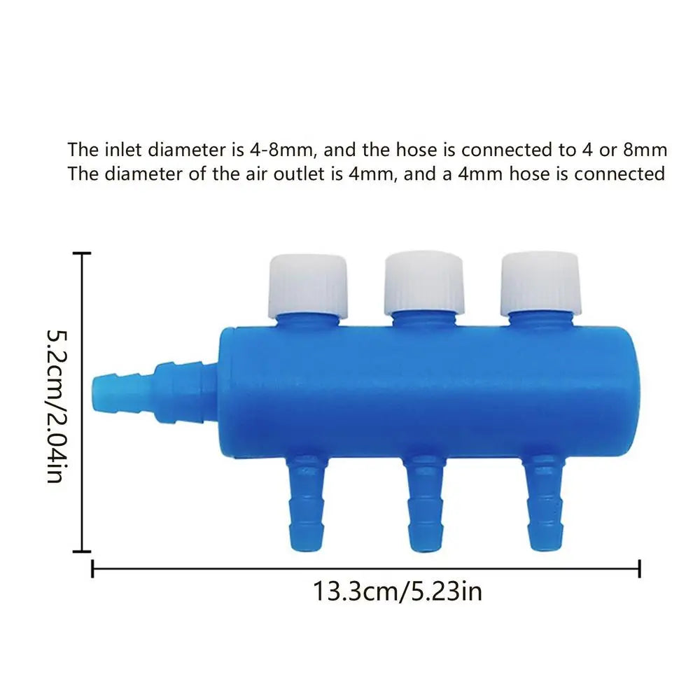 Fish Tank Air Splitter Fish Tank Air Pump Splitter Valve Aquarium Air Flow Control Lever Valve Distributor Splitter Airline Tube