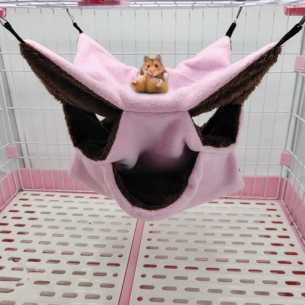 Pet Hammock 3layer Thick Plush Soft Warm Hanging Nest Sleep Bed For Small Pet Hamster Ferret Squirrel Chinchillas Pet Supplies
