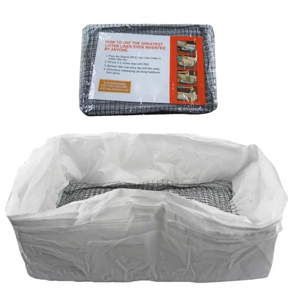 Durable Cat Litter Bags Liners 10Pcs Reusable Cat Litter Liners Bag Pet Hygienic Litter Box Liner Pet Cat Excrement Liners