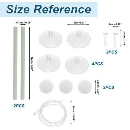 UXCELL Aquarium Floating Plant Corral Floating Plant Fence for Aquarium with Suction Cups Aquarium Floating Plant Fence