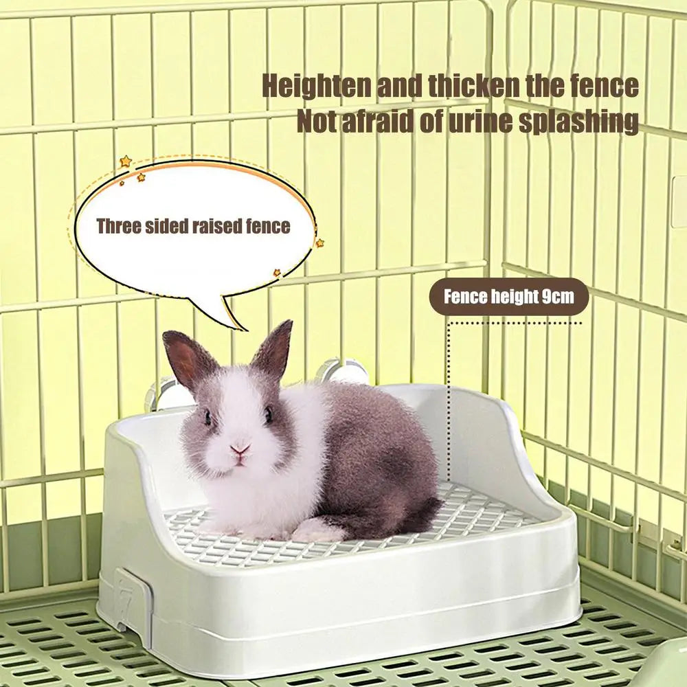 Large Capacity Pet Toilet with Buckle for Guinea Pigs Dangling Square Small Pet Litter Box Pet Cleanging Tools