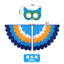 Kids Cosplay Costume Stage Performance Owl Peacock Wings Bird Felt Cape with Mask for Girls Boys Halloween Party Cloak