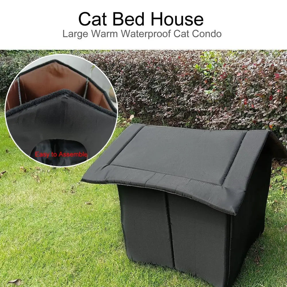 Winter Warm Waterproof Outdoor Pet House Cat Nest Thickened Cat Nest Tent Portable Travel Nest For Kitten Puppy Pets Supplies