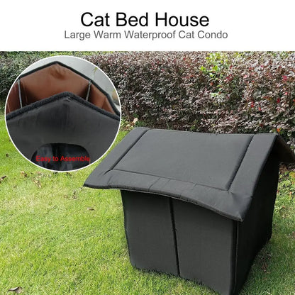 Winter Warm Waterproof Outdoor Pet House Cat Nest Thickened Cat Nest Tent Portable Travel Nest For Kitten Puppy Pets Supplies