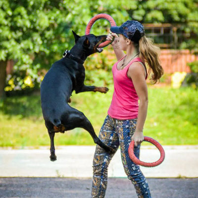 Floating Water Dog Toy Training Ring for Pets Interactive Puller Chew Resistant Perfect for Small Dogs Enhances Agility & Fun