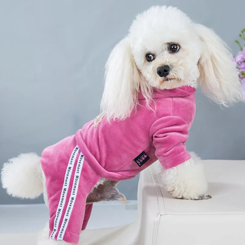 Pet Clothing Four-legged Fashion letter Pet Dog Clothes for Dogs Hoodie Sweatshirt One-piece Jumpsuit chihuahua clothes bulldog