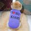 Small Dog Clothes Soft Cotton Puppy Shirt Classic Daddy Mommy Printed T-shirt Pet Vest Clothing for Cats Chihuahua Dog Apparel