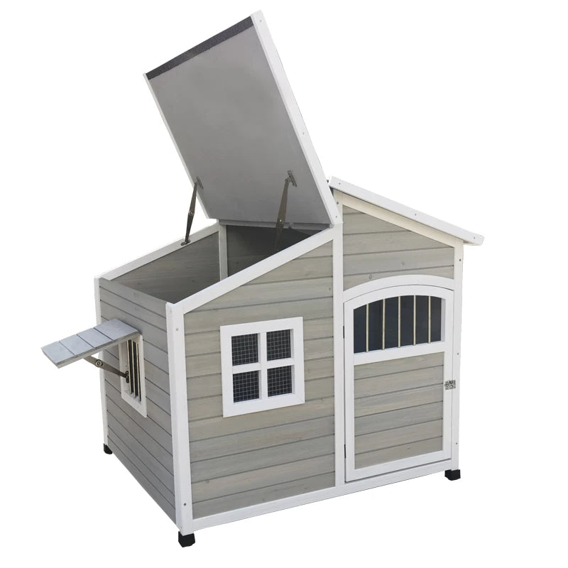 Dog House Outdoor Large Dog Kennel Wooden VillaHouse Cat Nest Rainproof Waterproof Sunscreen Outdoor Pet Cage
