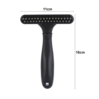 Dog Rake Deshedding Dematting Brush Comb Undercoat Rake for Dogs Cats Short Long Hair Pet Brushes Shedding with Double Row Pins