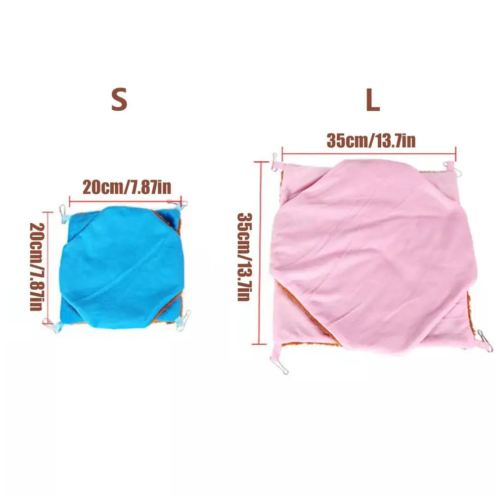 Sugar Hammock Double-layer Design Winter Warm Small Pet Hanging Sleeping Bag Honeybird Comfort Cotton Hand-woven Resting