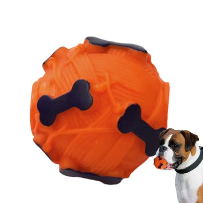 Treat Dispenser Toys For Dogs Interactive Puppy Squeaky Treat Dispenser Ball Dog Teeth-Grinding Toy Puppy Puzzle Slow Feeder