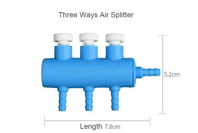 Aquarium Air Splitter Valve Fish Tank Air Pump Flow Splitter Distributor Pump Valve Tap Lever Control Switch Valves Accessories