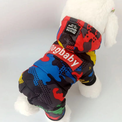 Pet Dog Clothes Winter Warm Dog Windproof Coat Thicken Pet Clothing For Dogs Cats Costume Jumpsuit Hoodies Jacket Pet Supplies