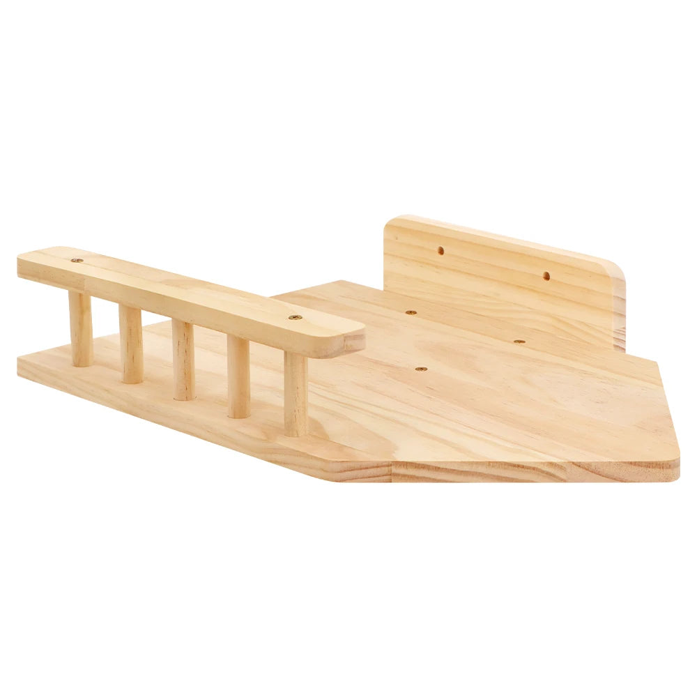 Wall Mounted Cat Wall Climbing Furniture Cat Corner Guardrail Steps and Platform Scratching Posts For Cat Walking and Playing