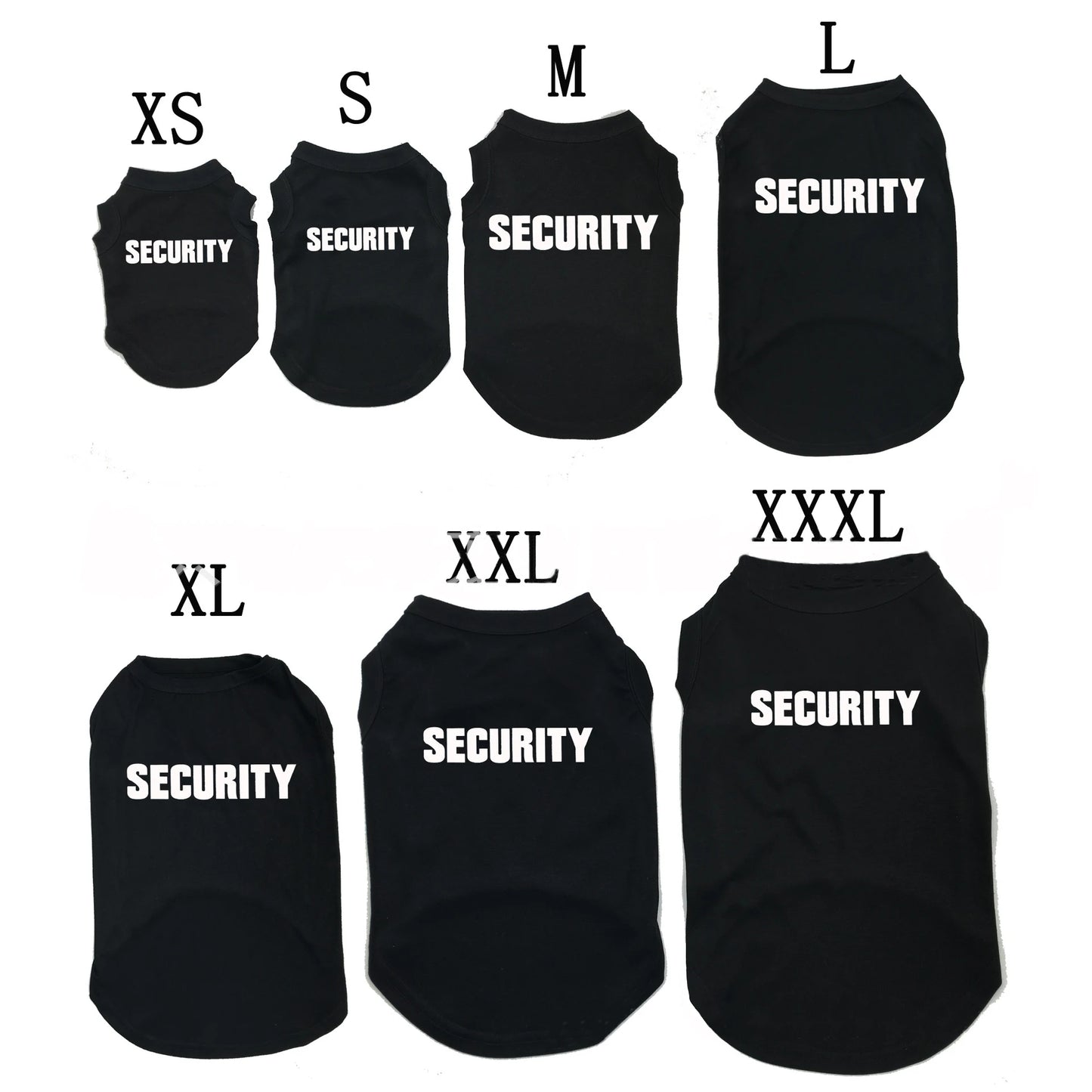 Dog Security Shirt Pet Puppy Guard Costume Cotton T-Shirt Summer Dog Clothes for Large Medium and Small Dogs German Shepherd