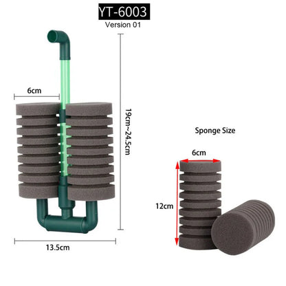 New Bio Sponge Filter For Aquarium Fish Tank Shrimp Pond Air Pump Biochemical Filtration Noiseless Foam Aquarium Accessories