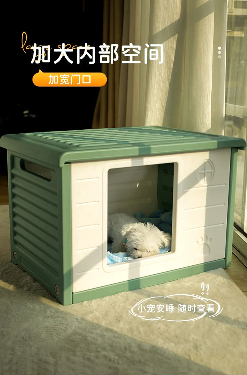 Kennel All Seasons Dog House Summer Small Dog Delivery Room Closed Pet Bed Cat Nest Summer Indoor Dog House