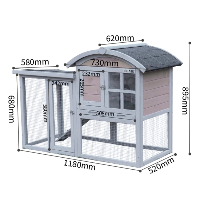 Rabbit Cage Extra Large Small Rabbit Cage Pet Rabbit Housing Outdoor Household Solid Wood Double decker Villa Breeding Cage