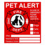 10PCS Pet Alert Stickers Pets Inside Fire Rescue Stickers Save Our Pets Emergencies Pet Inside Decal Emergencies Danger Decals