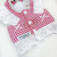 Plaid Dog Harness for Small Dogs, Lightweight Cotton Lace Puppy Harness Vest Dog Accessories Yorkie Chiwawa Beagle Pet Supplies