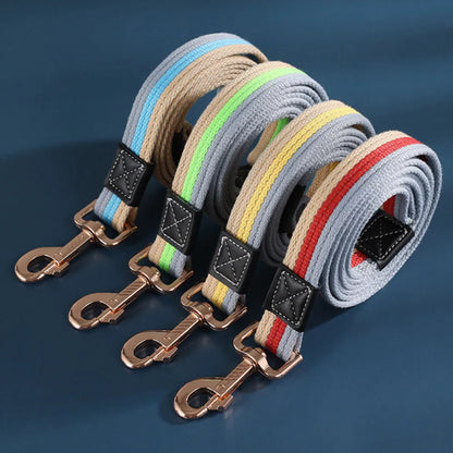 Thick Canvas Dog Leash Comfortable Cotton Non-slip Dog Training Walking Leash Resistant for Small Medium Large Dogs Pet Products