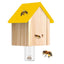 Wood Bee Traps for Outside Natural Cabin Style Carpenter Bees Traps for Outdoors Bee Catchers for Outside Hang from Eaves Deck