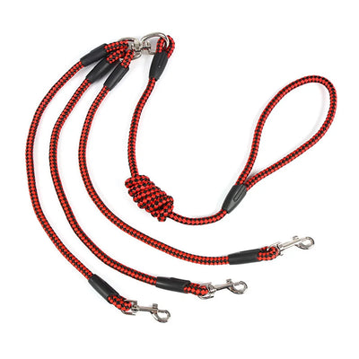 Dog Leashes 3 in 1 Nylon Pet Traction Rope 3 Way Dog Lead Leash for Three Small Dogs Cats Outdoor Walking Multiple Puppy Leash