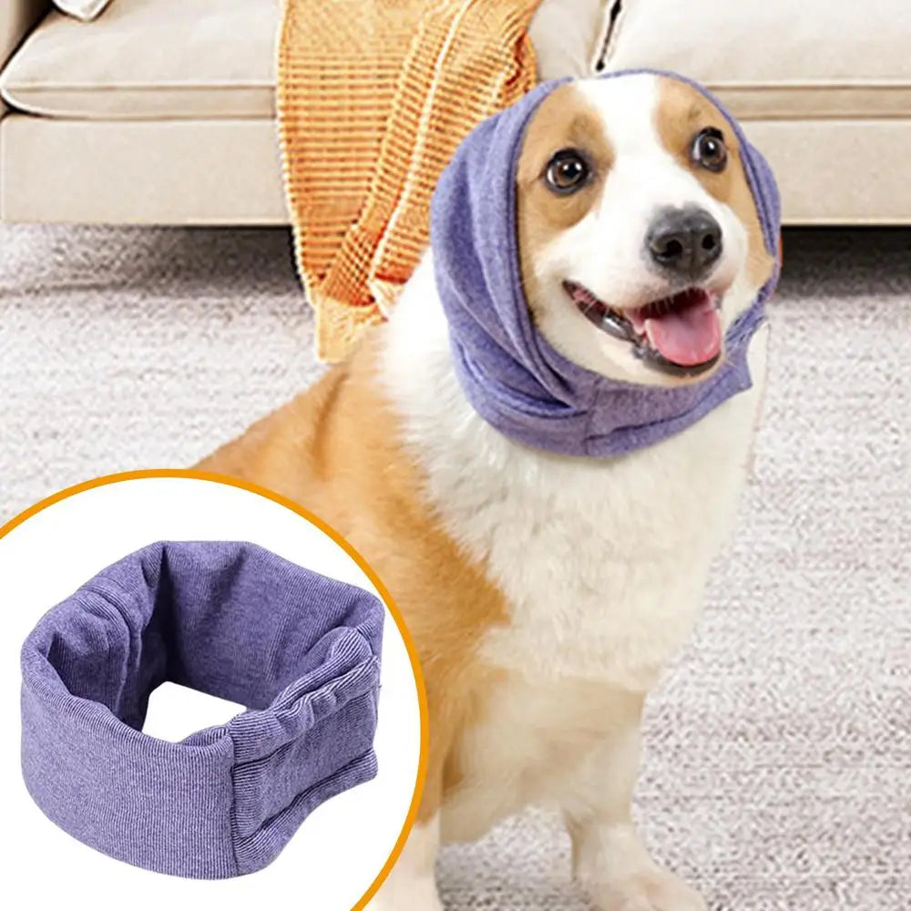Dog Ear Cover Dog Snood Ear Care Dog Ear Scarf For Stress Relief Pet Hood For Bathing Drying Grooming Noise Protection