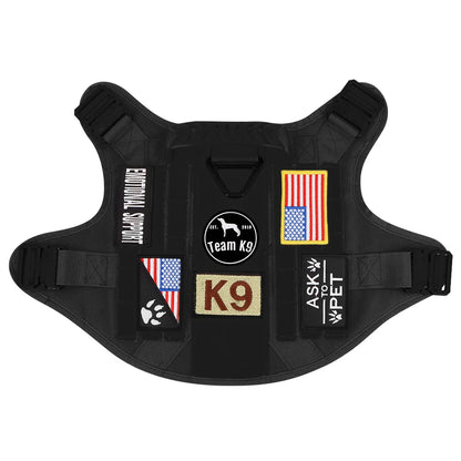 12 Pieces Tactical Patch Bundle for Dog Vest Harness Collar Personalized Patches Tags Sticker K9 Label Military Service Dog