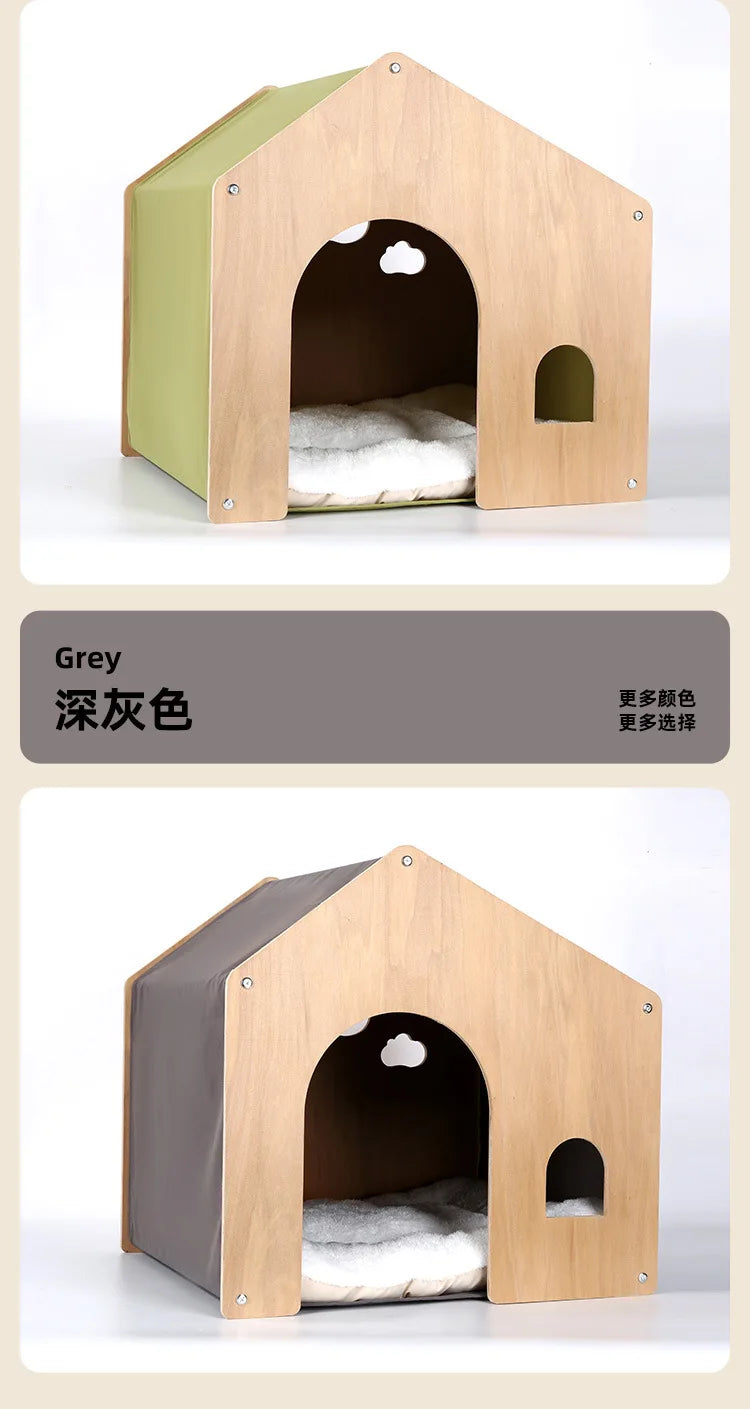 Factory straight hair, high-grade wooden cat litter, kennel, delivery room, universal in all seasons, environmentally friendly