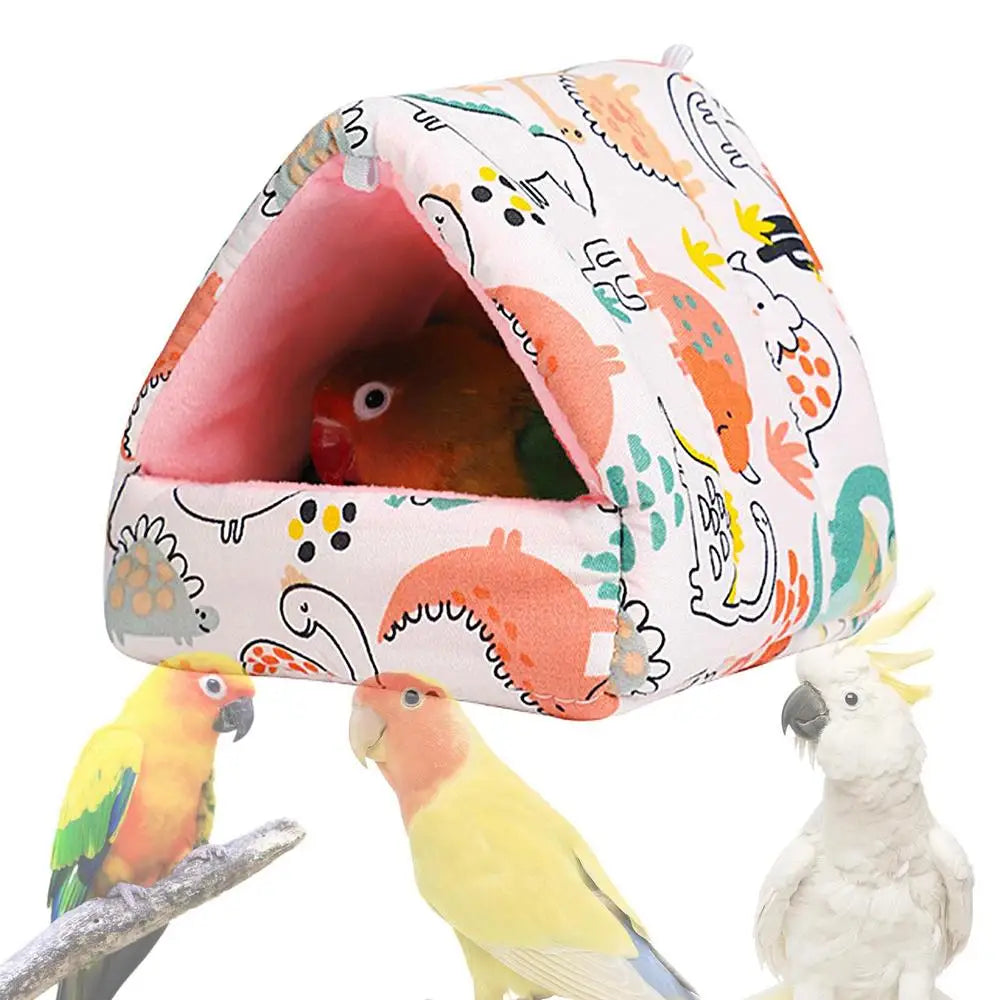 Parrot Warm Bed Warm House durable Hammock Hut Tent Bed Hanging Cave Plush Cushion For Lovebirds Parakeets Plush Cushion