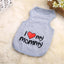 Cute Paw Printed Heart Love Design Small Dog Vest Clothes Summer Spring TShirts For Dogs Costume Puppy Dog Accessories Chihuahua