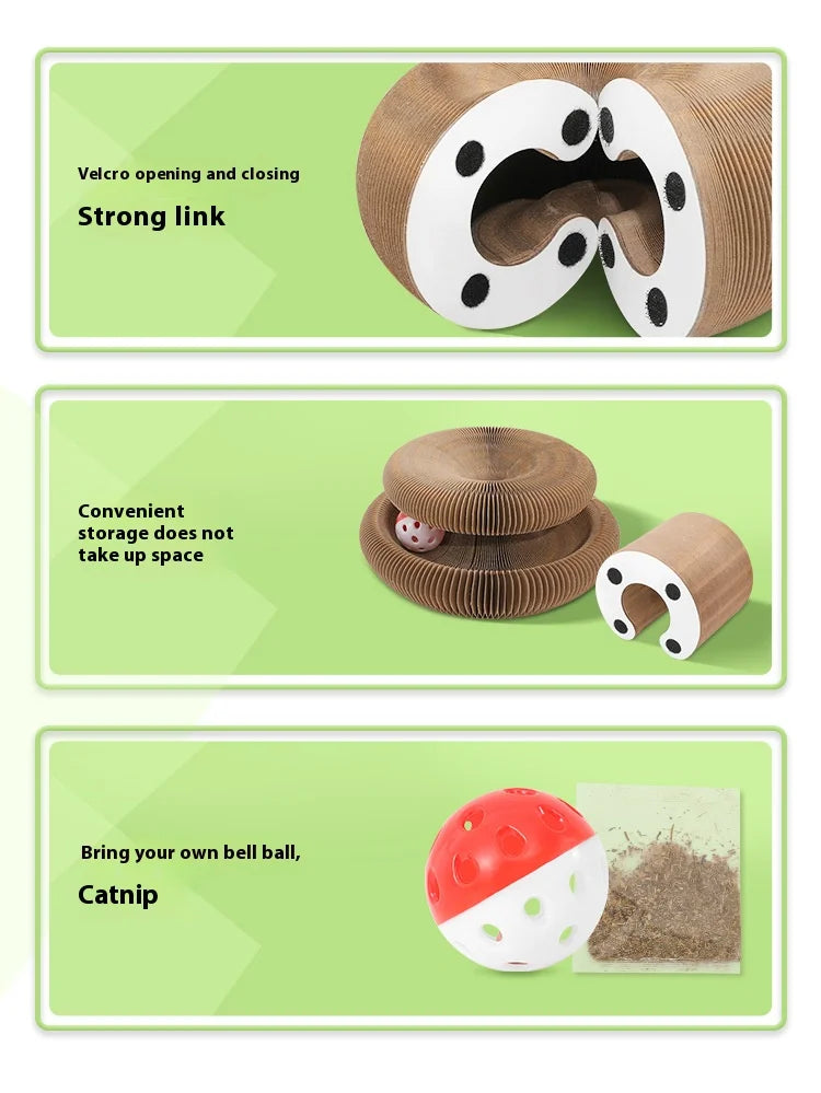 Popular Magic Organ Cat Scratch Board Cat Toy with Bell Cat Scratch Claw Cat Crawler Pet Supplies