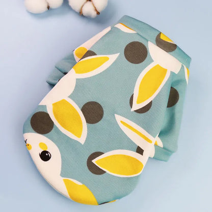 Pet Dog Costume Cute Printed Pet Coat Cotton Soft Pullover Dog Shirt Jacket Sweatshirt Hoodie Cat Clothes Suit Sweater Outfit