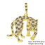 Juya 18K Real Gold Plated Cubic Zircon Bear Lion Bird Tiger Panther Head Leopard Charms For DIY Pendant Necklace Bracelet Making