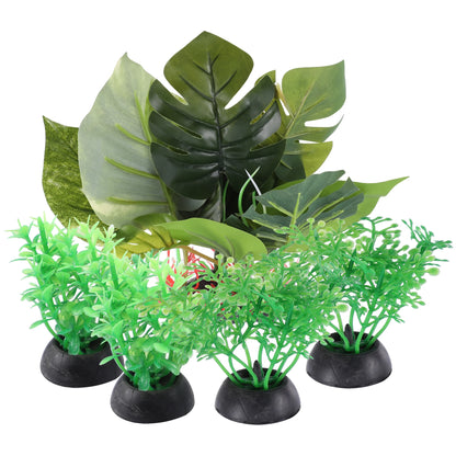 UXCELL 3/4/5/6/8/9 Pcs Artificial Aquarium Plants Grass Water Weeds Ornament Fish Tank Plant Flower Grass Decor Accessories