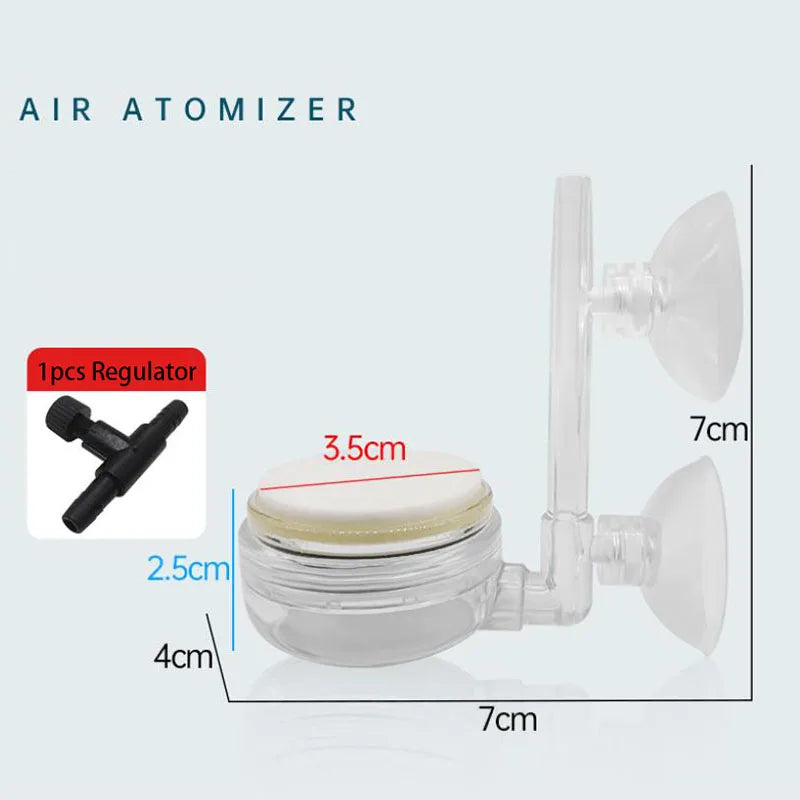 1Pcs Air Pump Sand Stone Aquarium Oxygen Pump Fresh Air Stone Nano Bubble Bar Aquarium Fish Tank Aerator Pump with Suction Cup