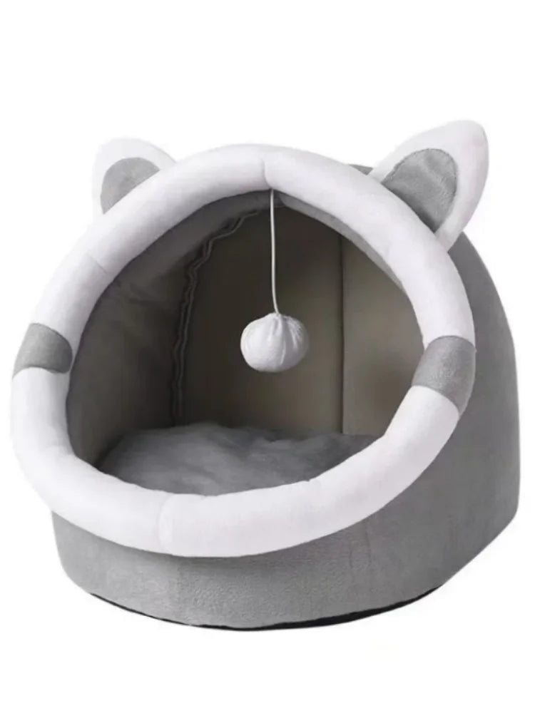 Pet House Cat Bed Cat Basket Winter Warm Beds Cat Pet Tent Cave Bed for Cats Small Dogs Foldable Removable Washable Kitten House