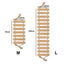 1PC Wall Mounted Cat Climbing Shelf Cat Sisal Wooden Ladder Bridge with Hammock and Jumping Platform for Kitten Playing and Rest